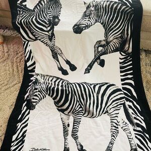 Dolce & Gabbana Black and White Zebra Blanket